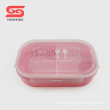 BPA free bento box plastic 3 compartment lunch box